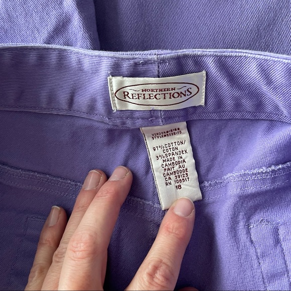 Northern Reflections Purple Crop Capris Jeans 18 - Picture 4 of 4